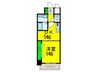 Krehl宿院 1DKの間取り