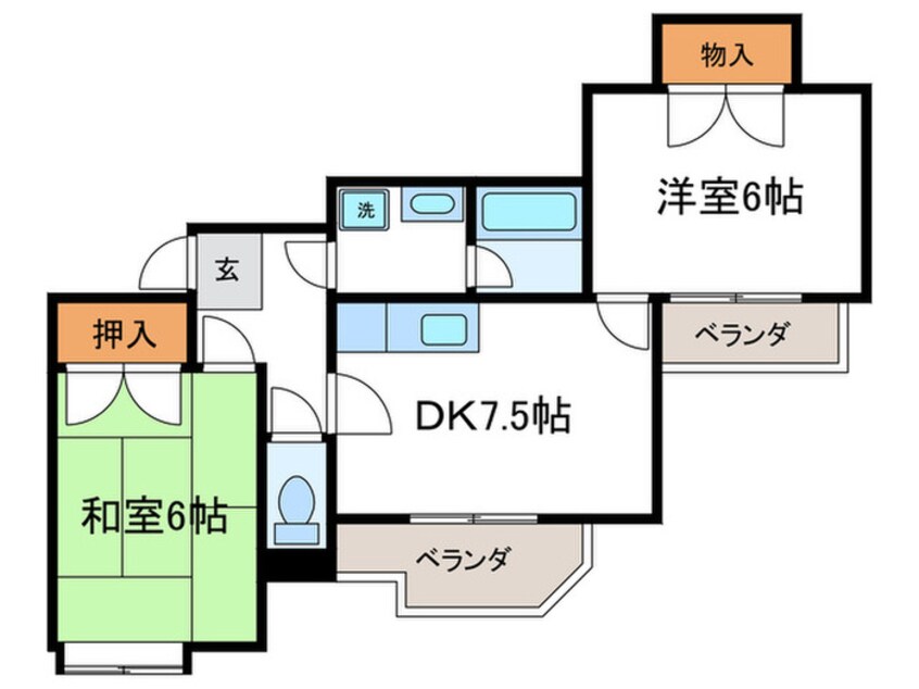 間取図 こあろーどＫＵＲＯＤＡ