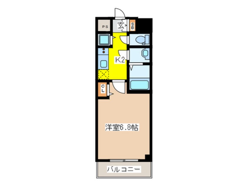 間取図 ﾌﾟﾚｻﾝｽ立売堀ﾊﾟｰｸｼﾃｨ(610)