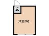 なかば寮 1Rの間取り