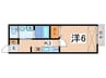 ハイツ雅 1Kの間取り