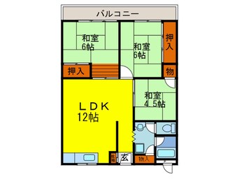 間取図 エリエールハイツ川西