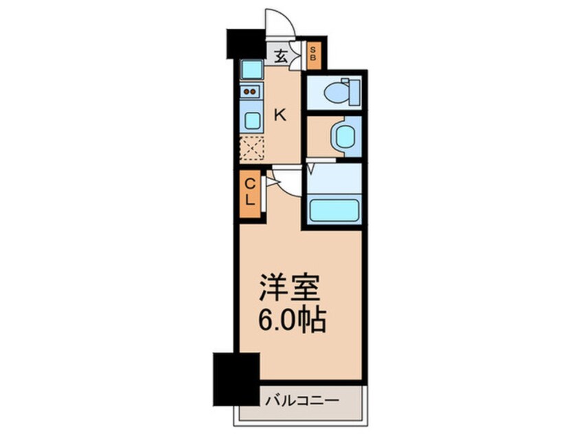 間取図 アドバンス大阪フルーヴ（1303）