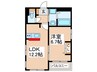 ユ－トピア 1LDKの間取り