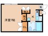 カサ・デ・ソ－ラ四条 1Rの間取り
