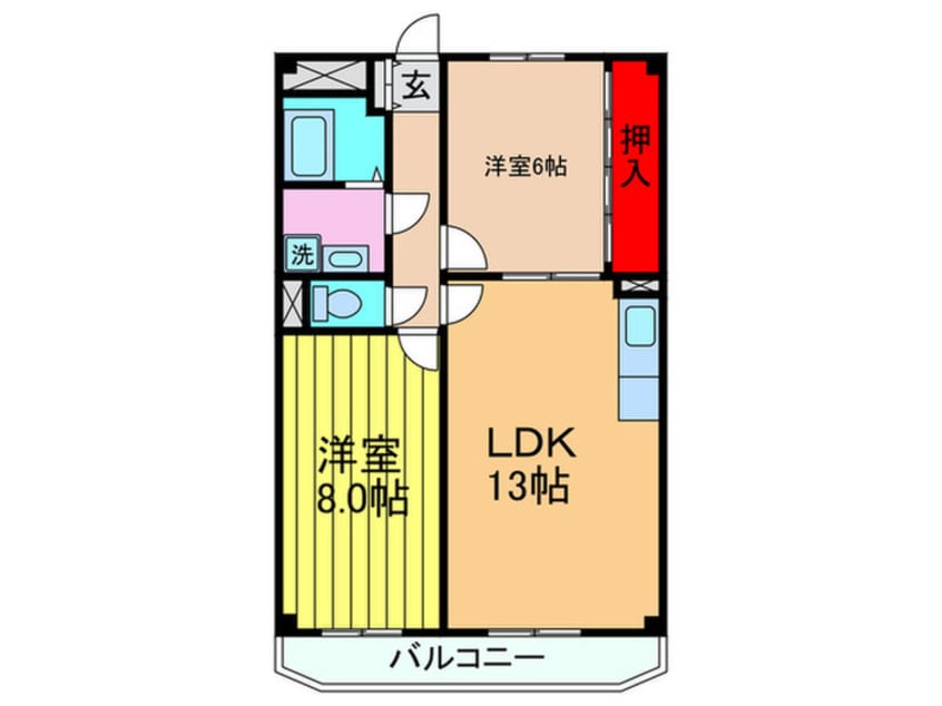間取図 ディアコ－ト津田