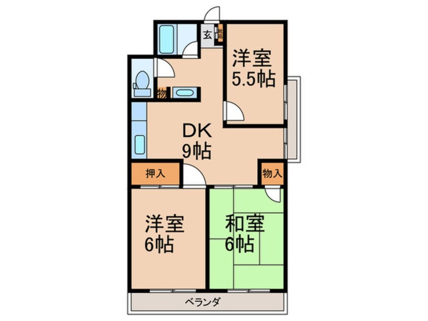 間取図 メゾンスワ（402）