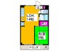 みささぎコーポ 1LDKの間取り