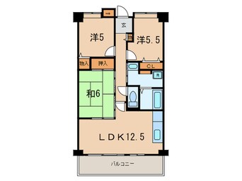 間取図 サンライズナイガイ塚口