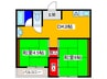 平井ハイム 2DKの間取り
