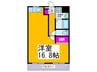 花園マンション 1Rの間取り