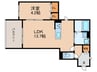Villa西ノ京 1LDKの間取り