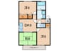 CASA住吉Ⅱ 3DKの間取り