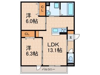 間取図 SAKURA甲子園三保町