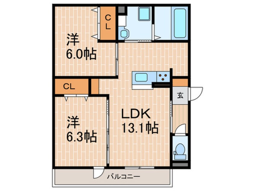 間取図 SAKURA甲子園三保町
