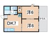 高田ハイツＢ 2DKの間取り