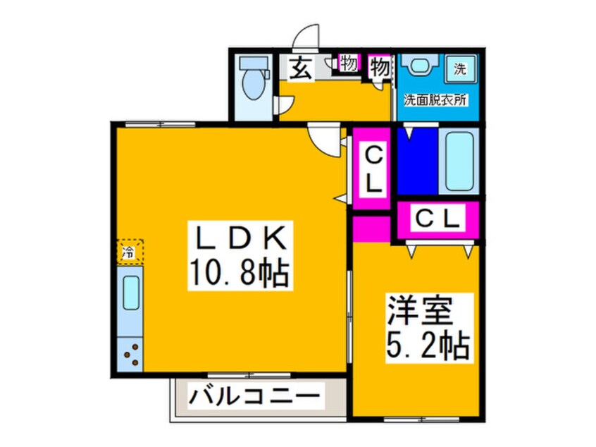 間取図 ﾍｰﾍﾞﾙﾒｿﾞﾝﾗﾌﾟﾝﾁｪﾙ