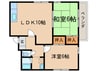 ベル坂部　A棟 2LDKの間取り