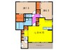 リヴェ－ル宝塚 2LDKの間取り