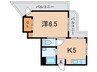 グリ－ンハイツ中原 1Kの間取り