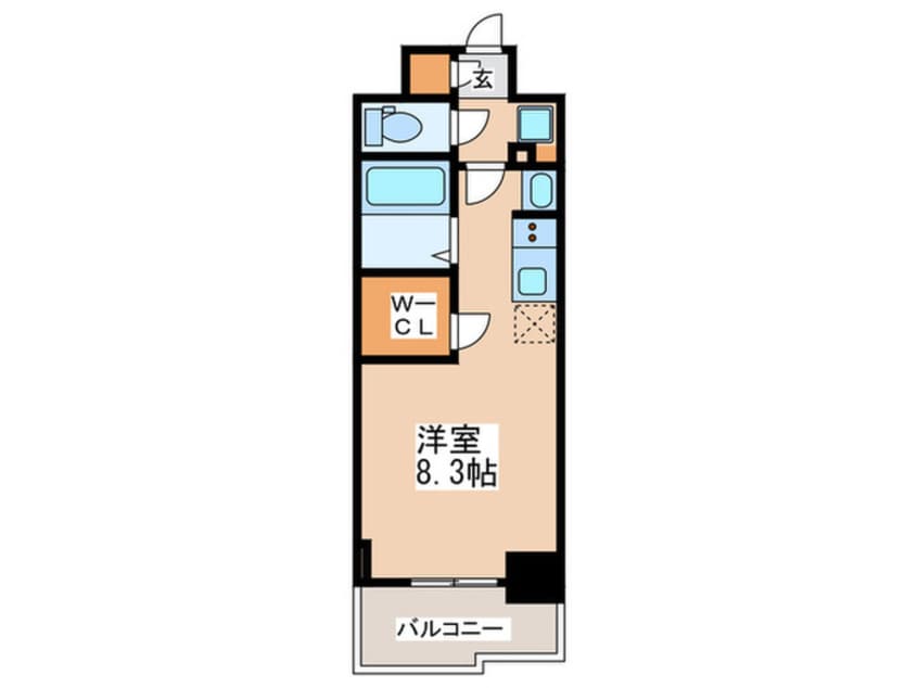 間取図 ﾗﾗﾌﾟﾚｲｽ四天王寺夕陽ヶ丘(1103)