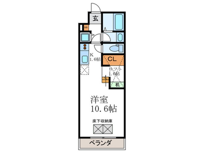 間取図 ﾎﾜｲﾄﾊｲﾑKAGAMIISHI
