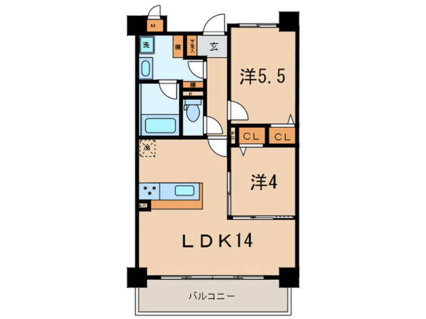 間取図 Ｌｅ　Ｖｅｒｔ高槻