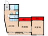 三国鈴木ﾋﾞﾙ 2LDKの間取り