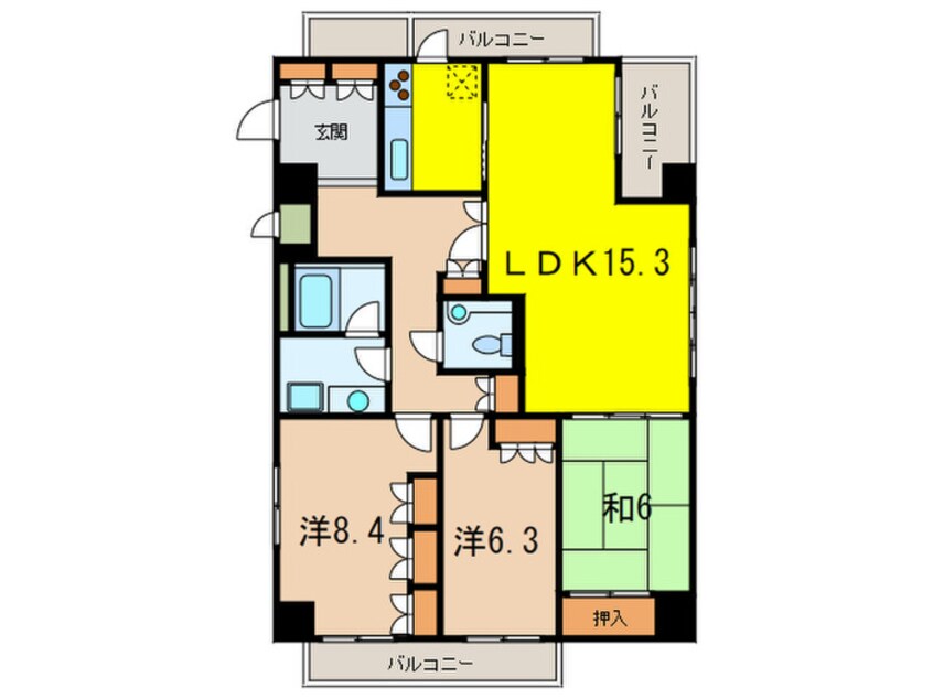 間取図 ロイヤル・フェルティ東灘住吉