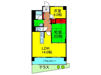 間取図 香里グランド日光ハイツ（107）