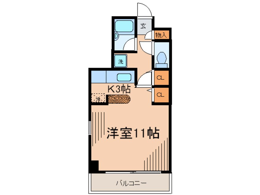 間取図 アルデ－ル江坂