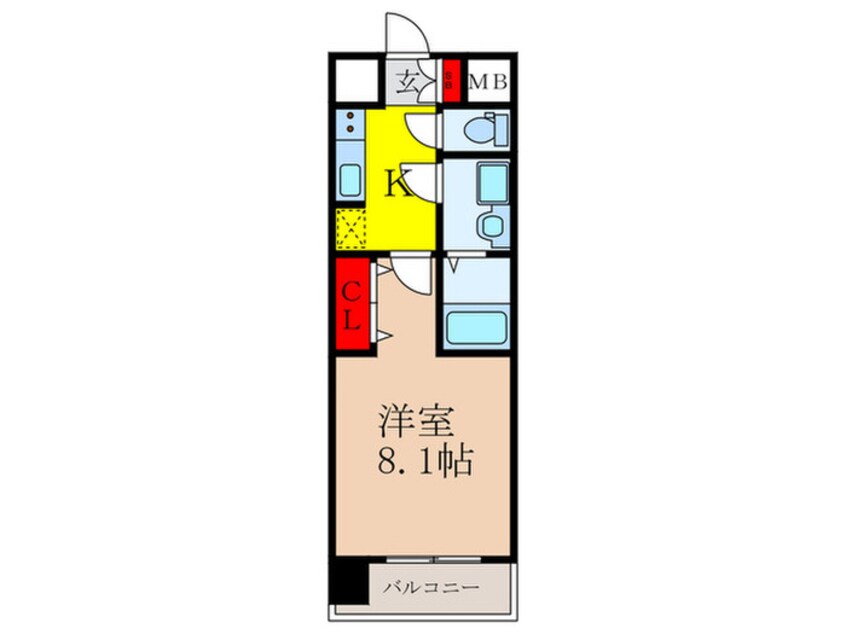 間取図 アドバンス新大阪Ⅴ(1401)