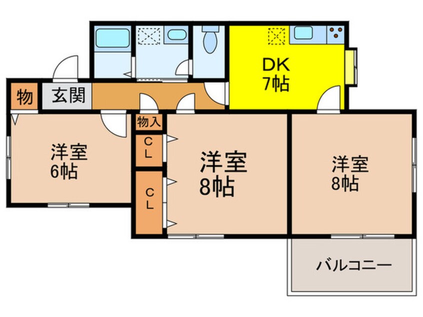 間取図 La　Vida  花屋敷