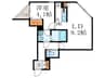 ブランネージュ銀閣寺道 1LDKの間取り