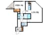 ブランネージュ銀閣寺道 1LDKの間取り