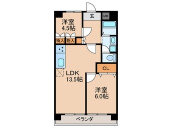 間取図 ドヌール南塚口