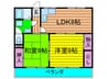 コーポラス美光 2LDKの間取り