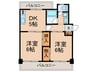 LA CASA DE HARA 2DKの間取り