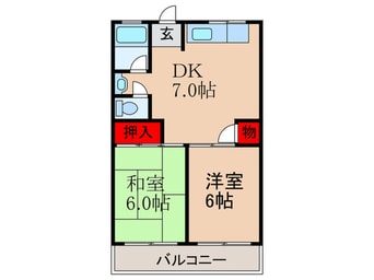間取図 ﾊｲﾂ米屋