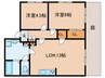 ジュネス下鴨 2LDKの間取り