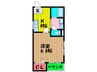 コンフォ－トチヒロ 1Kの間取り