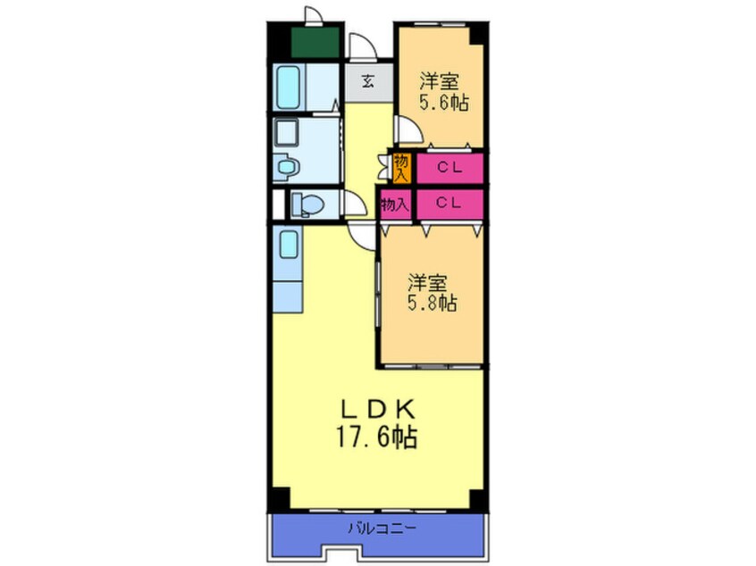 間取図 戴慶カーサグラシア