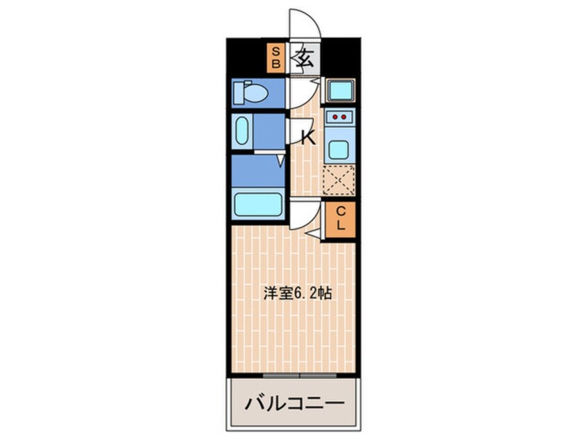 間取図 ﾌﾟﾚｻﾝｽｼﾞｪﾈ新神戸ｽﾃｰｼｮﾝﾌﾛﾝﾄ