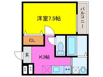 間取図 フジパレス和泉府中Ⅱ番館