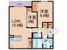 ヴィエン南田辺Ⅱ 2LDKの間取り