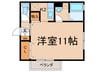 エイトキュ－ブＡ棟 1Kの間取り