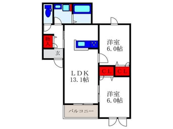 間取図 メルヴェーユ桜井谷
