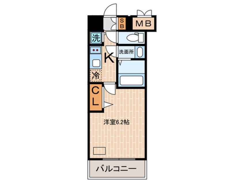 間取図 ﾌﾟﾚｻﾝｽｼﾞｪﾈ新神戸ｽﾃｰｼｮﾝﾌﾛﾝﾄ