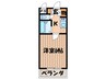 ネオレジデンス 1Kの間取り