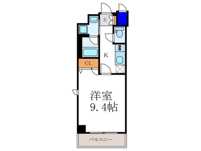 間取図 アスヴェル京都二条駅前Ⅱ(303)